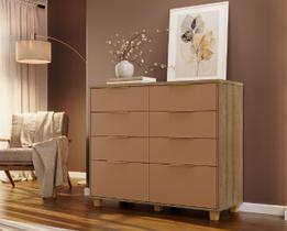 Cômoda Dubai Intense 121cm 6 Gavetas e 2 Gavetões - Nature/ Camarim Vila Rica Cômoda Dubai Intense 121cm 6 Gavetas e 2 Gavetões - Nature/ Camarim Vila Rica