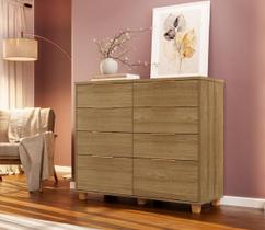Cômoda Dubai Intense 121cm 6 Gavetas e 2 Gavetões - Nature Vila Rica Cômoda Dubai Intense 121cm 6 Gavetas e 2 Gavetões - Nature Vila Rica