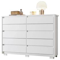 Cômoda Duetto 10 Gavetas Albatroz Cor Branco Cômoda Duetto 10 Gavetas Albatroz Cor Branco