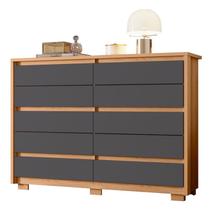 Cômoda Duetto 10 gavetas Freijo Titanium- Móveis Albatroz Cômoda Duetto 10 gavetas Freijo Titanium- Móveis Albatroz