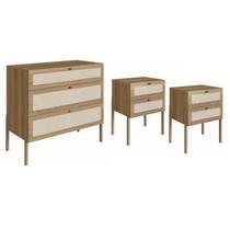 Comoda E 02 Mesas de Cabeceira Palhinha 27934x27933 Linha Oslo Hanover Artesano