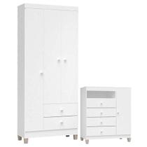 Cômoda E Guarda Roupa 3 Portas Ternura Baby Branco Incorplac Cômoda E Guarda Roupa 3 Portas Ternura Baby Branco Incorplac
