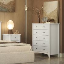 Cômoda em Mdf 5 Gavetas - Olivia 40cm X 80,1 Cm X 94,6 Cm Cômoda em Mdf 5 Gavetas - Olivia 40cm X 80,1 Cm X 94,6 Cm