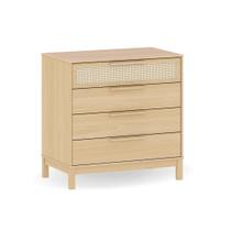 Cômoda em MDF premium com Palinha Linha Indy com 4 gavetas Carvalho Malva