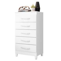 Cômoda Esmeralda 5 Gavetas Quadriflex- Azul Matte, Rosa Matte, Titanium - ABZ