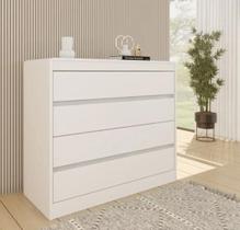 Cômoda Espanha 4 Gavetas 100%Mdf - Móveis Tcil Cor:Neve Cômoda Espanha 4 Gavetas 100%Mdf - Móveis Tcil Cor:Neve