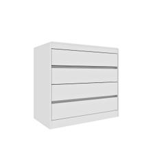 Cômoda Espanha 4 Gavetas Sem Pés Tcil Cor:Neve Cômoda Espanha 4 Gavetas Sem Pés Tcil Cor:Neve