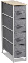 Cômoda estreita Sorbus Storage Tower com 4 gavetas bege Cômoda estreita Sorbus Storage Tower com 4 gavetas bege