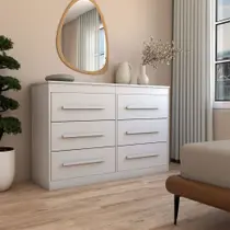 Cômoda Europa 6 Gavetas 100% Mdf Branco - Panorama Móveis