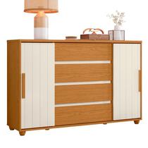Cômoda Evidenza 4 Gavetas Cinamomo/Off White (Flex) - ABZ Cômoda Evidenza 4 Gavetas Cinamomo/Off White (Flex) - ABZ