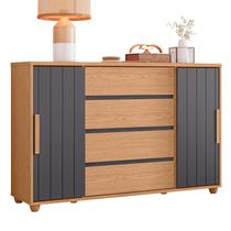 Cômoda Evidenza 4 Gavetas Freijó/Off White/Titanium (Flex) - ABZ Cômoda Evidenza 4 Gavetas Freijó/Off White/Titanium (Flex) - ABZ