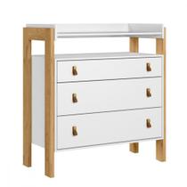 Cômoda Fantasia 3 Gavetas Branco Qmovi Branco
