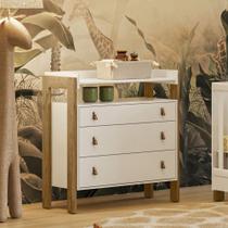 Cômoda Fantasia 3 Gavetas Com Nicho Branco
