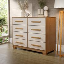 Comoda fazzio lara 8 gavetas freijo nature/off white