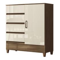 Cômoda Fit 1 Porta e 4 Gavetas - Santos Andirá Cômoda Fit 1 Porta e 4 Gavetas - Santos Andirá