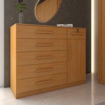 Cômoda Fleur 1 Porta 6 Gavetas Cinamomo - Panorama Móveis