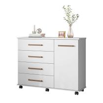 Cômoda Flora 1 PT 4 GV Branca Cômoda Flora 1 PT 4 GV Branca