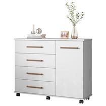 Cômoda Flora 4 Gavetas Branco Brilho - Demóbile Cômoda Flora 4 Gavetas Branco Brilho - Demóbile