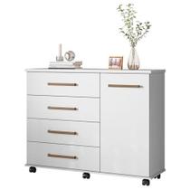 Cômoda Flora 4 Gavetas Branco Brilho - Demóbile Cômoda Flora 4 Gavetas Branco Brilho - Demóbile