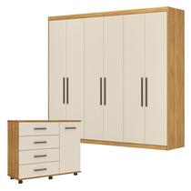 Cômoda Flora e Guarda Roupa Casal Venice 62780 Cinamon Touch Off White - Demóbile Cômoda Flora e Guarda Roupa Casal Venice 62780 Cinamon Touch Off White - Demóbile