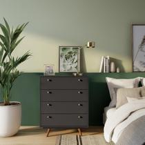 Cômoda Floriano 4 GV Preta Cômoda Floriano 4 GV Preta