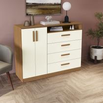 Cômoda Funcional com Nicho 4 Gavetas 136cm Kappesberg Cômoda Funcional com Nicho 4 Gavetas 136cm Kappesberg