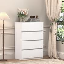 Cômoda furtble 4 Gavetas Madeira Branca 88x34x60 cm Cômoda furtble 4 Gavetas Madeira Branca 88x34x60 cm