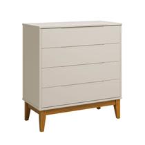 Comoda Gaveteira Elfe Classic 4 Gavetas Areia Fosco - MoveisAqui