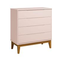 Comoda Gaveteira Elfe Classic 4 Gavetas Rosa Fosco - MoveisAqui Comoda Gaveteira Elfe Classic 4 Gavetas Rosa Fosco - MoveisAqui