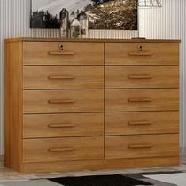 Cômoda Gaveteiro Ambiente Milão com Chave Cumaru 23 - Novo Horizonte