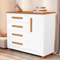 Comoda Gaveteiro Branco Nature Porta Sapatos Gavetas Roupas