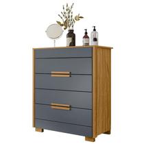 Cômoda Gaveteiro Dhara Freijó Cinza - Moval Cômoda Gaveteiro Dhara Freijó Cinza - Moval