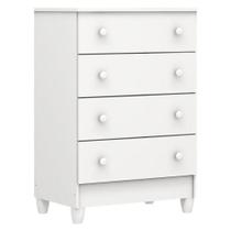 Cômoda Gaveteiro Mel Flat Branco Brilho - Carolina