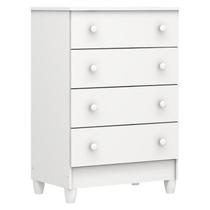 Cômoda Gaveteiro Mel Flat Branco Brilho - Carolina Cômoda Gaveteiro Mel Flat Branco Brilho - Carolina