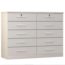 Cômoda Gaveteiro Milão com Chave Neve - Novo Horizonte