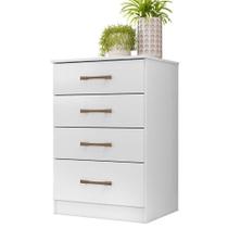Cômoda Gaveteiro Ms913 Branco Brilho - Moval Cômoda Gaveteiro Ms913 Branco Brilho - Moval