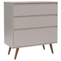 Comoda Gaveteiro Retro Clean Cinza Eco Wood - Matic - Matic Moveis