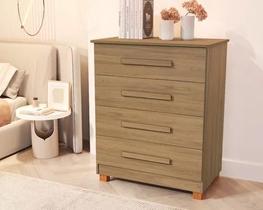 Comoda Gaveteiro Suiça 4 Gavetas 100% Mdf