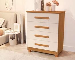 Comoda Gaveteiro Suiça 4 Gavetas 100% Mdf
