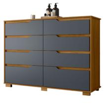 Cômoda Georgia 8 Gavetas Freijó Cinza Moval Cômoda Georgia 8 Gavetas Freijó Cinza Moval