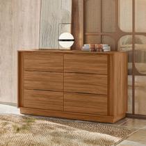 Cômoda Giardino 6 Gavetas Nogueira Touch - Demóbile