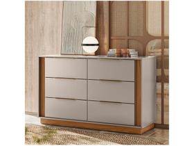 Cômoda Giardino Quarto com 6 Gavetas