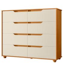 Cômoda Grande 8 Gavetas Doble Flex Cinamomo Off White Cômoda Grande 8 Gavetas Doble Flex Cinamomo Off White