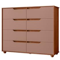 Cômoda Grande 8 Gavetas Doble Flex Nogueira/Capuccino Cômoda Grande 8 Gavetas Doble Flex Nogueira/Capuccino
