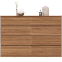 Cômoda Grande 8 Gavetas para Quarto Sinatra Amêndola Cômoda Grande 8 Gavetas para Quarto Sinatra Amêndola