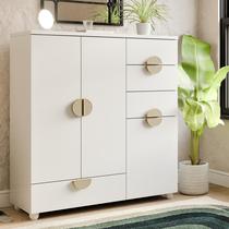 Cômoda Grande Para Quarto Casal Com 4 Gavetas E 3 Portas Espaço E Organização