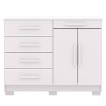 Cômoda Grande Sapateira Quarto 5 Gavetas 2 Portas Sirios Branco Cômoda Grande Sapateira Quarto 5 Gavetas 2 Portas Sirios Branco