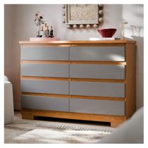 Cômoda Grécia 8 Portas Com Corrediças Telescópicas Armário Organizador Para Quarto Roupeiro Multiuso Design Moderno Em Mdf mdp