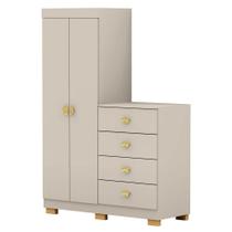 Cômoda Guarda-roupa Com 4 Gavetas E 5 Prateleiras Cristine Fendi