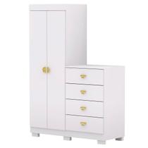 Cômoda Guarda-Roupa com 4 Gavetas e 5 Prateleiras Cristine